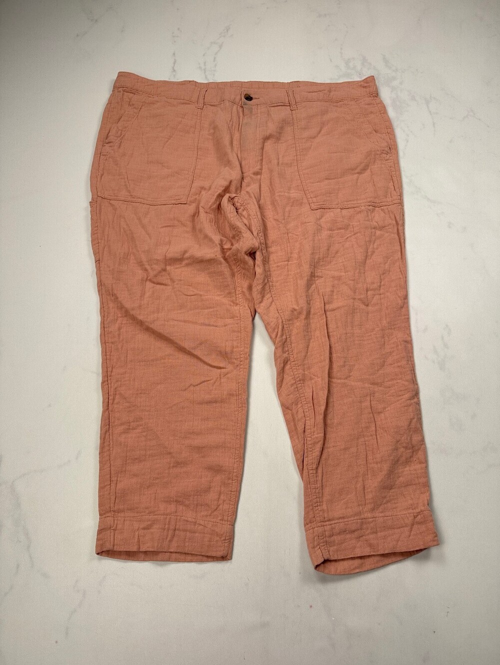 Old Navy Capri Pants Apricot 90s VTG Adjustable - Womens 24 Plus